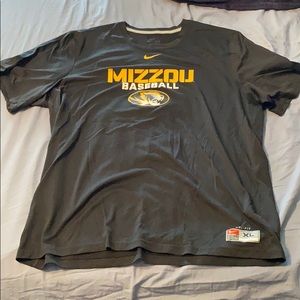 Mizzou nike baseball shirt